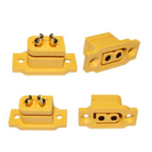 10 Pack XT60E Female Connector with Screws for Secure Panel Mount on RC and FPV Racing Drones