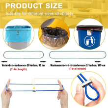 Set of 24 Trash Can Rubber Bands Adjustable Colorful Garbage Can Bands Cord Fits 8-33 Gallon Multifunction Garbage Bag