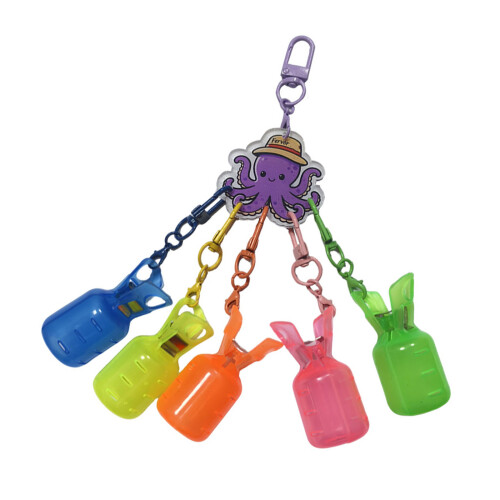 Jigs de calmar télescopiques, boucles d'appâts, couvercle-Violet