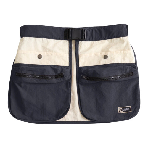 Adjustable Water Discouraging Waist Pack with-white on black