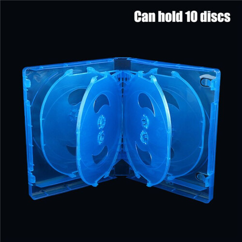 4X CD Storage Box 10-Piece Pack CD Case Plastic Double-Sided CD Storage Car CD Case Thickened DVD Case, 2