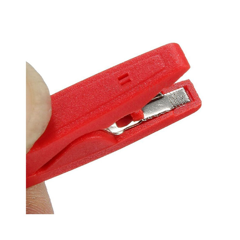 8X Insulated Alligator Clip Connector Clamp Testing Probe Red+Black 6031093231129