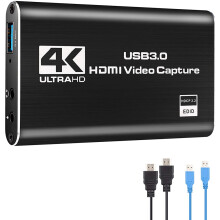 Karta Przechwytywania Audio-Wideo, Adapter Przechwytywania 4K USB 3.0 Konwerter Wideo do PrzesyłAnia Strumieniowego Gier na żYwo Nagrywanie Wideo na