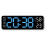 3X Large Digital Wall Clock Temperature and Humidity Week Display Electronic LED Table Alarm Clock 12/24H 3