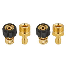 2X Hogedrukreinigeradapterset Snelkoppelingssets Gereedschap Naar Wand M22 Naar 1/4 Snelkoppeling