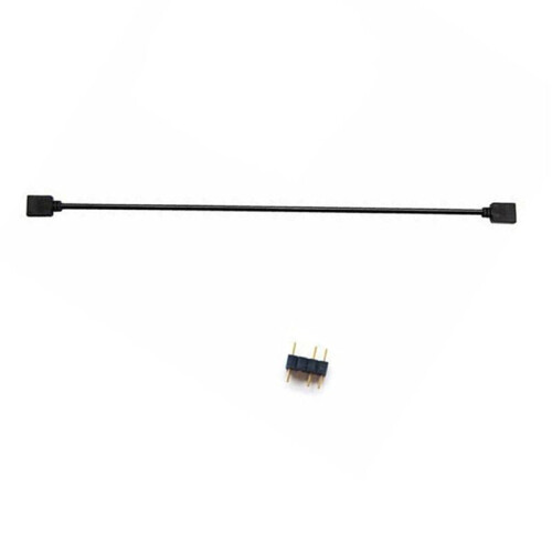 3X 5V 3-Pin Extension Cable for Computer Motherboard Hub Cable Connection Extension ARGB Splitter, Black 1