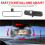 2X 360 Graus Ajustável Auto Universal Interior Espelho Retrovisor Vidro de Substituição 8 Polegadas Dia/Noite 7
