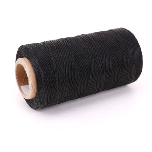 2X Flat Wax Wire Coil 260M Leather Leather DIY DIY Black 2