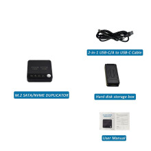 M.2 Duplikator M.2 Till Nvme SSD-Hölje Extern Hårddiskdockningsstation med Klon för M2 HDD SSD-Läsare
