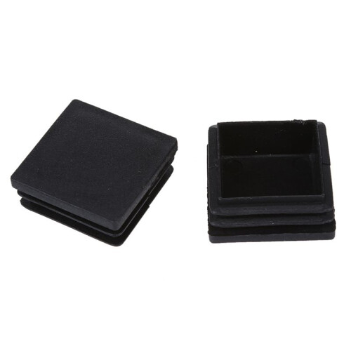 40mm X 40mm Plastic Square Tube Inserts End Blanking Caps Black 40 Pcs 2