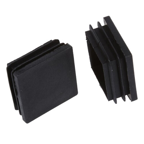 40mm X 40mm Plastic Square Tube Inserts End Blanking Caps Black 40 Pcs 2