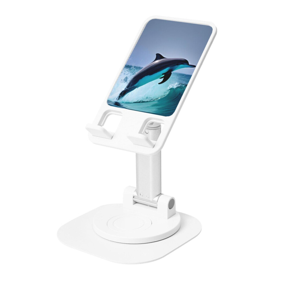 Foldable Phone Stand For Desk Adjustable Height Stable Desktop Holder Compatible With All Smartphones White 9771547158516