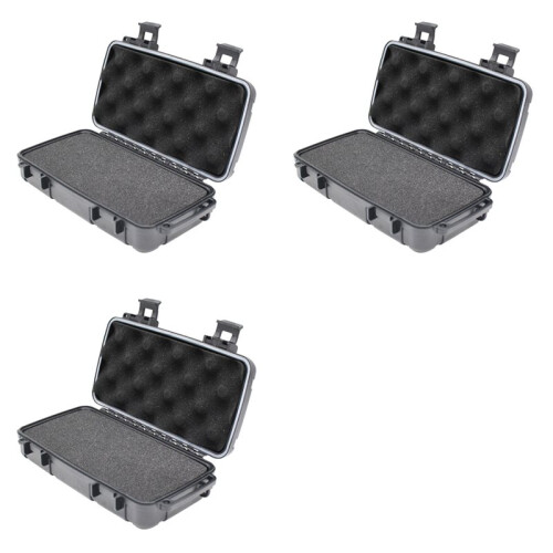 3X Waterproof Hard Carry Case Bag Tool Case with Pre-Cut Sponge Storage Box Protector Organizer Hardware Toolbox