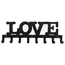 Key Holder for Wall Mount LOVE (8-Hook Rack) Decor,Metal Hanger for Front Door,Kitchen,Store House,Vehicle Keys