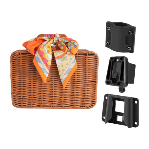 Detachable Bicycles Basket Bag-silk scarf Nylon riser. set
