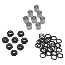 168 Pieces Skateboard Truck Hardware Kit Includes Spacers, Axle Nuts and Speed Rings for Skateboard and Longboard