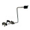Multiposition Cowbell Clamp Stand Plastic Construction for-2 1