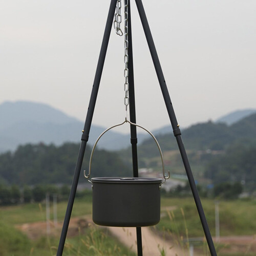 Heavy Duty Camping Tripod for Cooking with Adjustable Height Campfire Grill Stand Outdoor Use 2