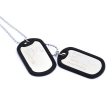 3X Necklace Chain Pendant 2 Plate Identity Dog Tag Alloy Fashion Men