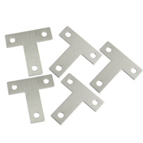 40 Pcs Angle Plate Corner Brace Flat T Shape Repair Bracket 40mm x 40mm 1