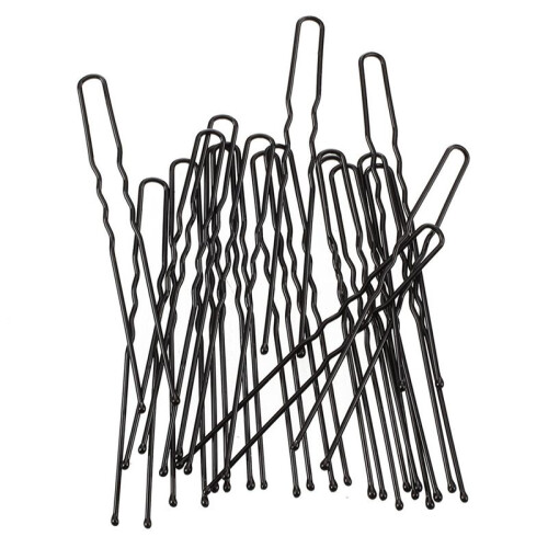 60 Pezzi La Donna 7 cm Lungo Metallo Nero DIY Chignon Pin 1