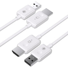 Wireless HDMI Transmitter and Receiver, 1080P Extender 165ft/50m, Plug and Play for Laptop to TV