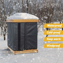 2X Winter Bee Hive Wrap for 8 and 10 Frame Beehives, Oxford Cloth Adjustable Beehive Wrap, Waterproof, Windproof