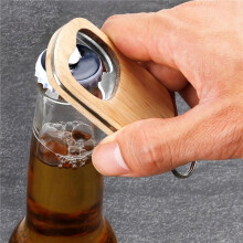 30 Pack Flessenopener Blank Houten Sleutelhanger Blanks voor Lasergravering Houten Flessenopeners Bulk Sleutelhangers Gegraveerde Sleutel