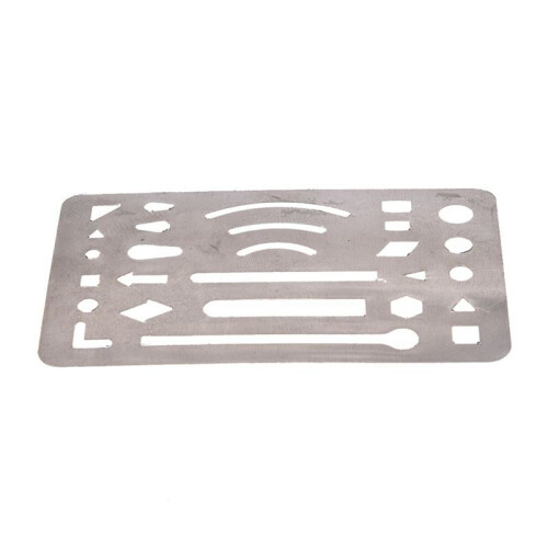 5X Stainless Steel 27 Patterns Erasing Drawing Drafting Tool Shield 1