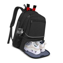 Sac à dos de Tennis, sac de transport de raquette de Tennis-Noir