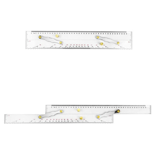 6X Marine Parallel Ruler Clear Scales, Mapping Points to Pull Parallel Ruler 450MM, Nautical Charts Parallel Ruler 2
