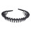6X Cerchietto In Plastica Dentato Nero per Donna 2