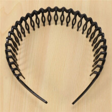6X Bandeau/Cerceau de Cheveux en Plastique Noir pour
