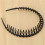 6X Cerchietto In Plastica Dentato Nero per Donna 5