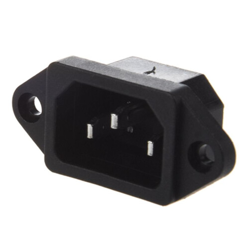 10X IEC 320 C14 Male Plug 3 Pins PCB Panel Power Inlet Socket Connector 2