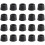 Rubber Anti Vibration Isolator Absorber Base Foot Pad 100Pcs Black 5