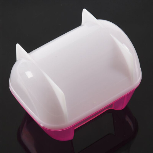 3X Pet Hamster Bagno Rosa 10x7x7cm 2