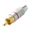 Adapter Audio Coaxial Cable Connector RCA Plug Seamless 100 Pcs 3