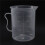 5X Measuring Jug 250mL Graduated Beaker Clear White Plastic Cup 5
