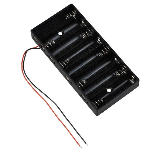 4X Caja de Plastico para Bateria 12V 8 X 1.5V AA 2A con Cable 2