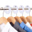 60 Pacotes de Roupas Redondas Brancas com Tamanho de Roupa para Armários Divisores Cabides com 1Marker (Externo 3,5 Polegadas, Interno 1,38 Polegadas 4