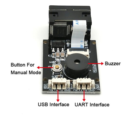 3X GM65 USB Wired Barcode Scanner 1D 2D Bar Code Reader Módulo Leitor de Código QR CMOS Buzzer para Lembrar com Cabo UART 2