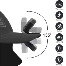 3X Ultra Luce Led un Mani Libere Luminose Sulla Luce del Cappello-150 Lumen Lightlight Spotlight Impermeabile Cap Light Torcia Elettrica Testa per