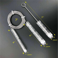 2X Brush Diameter 15mm 19mm - CPAP Tube Cleaning Brush- Suitable for Most CPAP Hose Type (White)