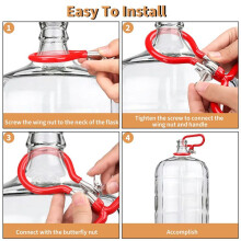 8Pcs Carboy Handle, Portable Glass Carboy Handle, Adjustable Heavy Duty Carboy Holder, Essential Wine Fermenter Handle