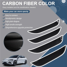 4 PCS Exterior Porta Exterior Tampa de Proteção da Tigela Guarnição Cor de Fibra de Carbono para