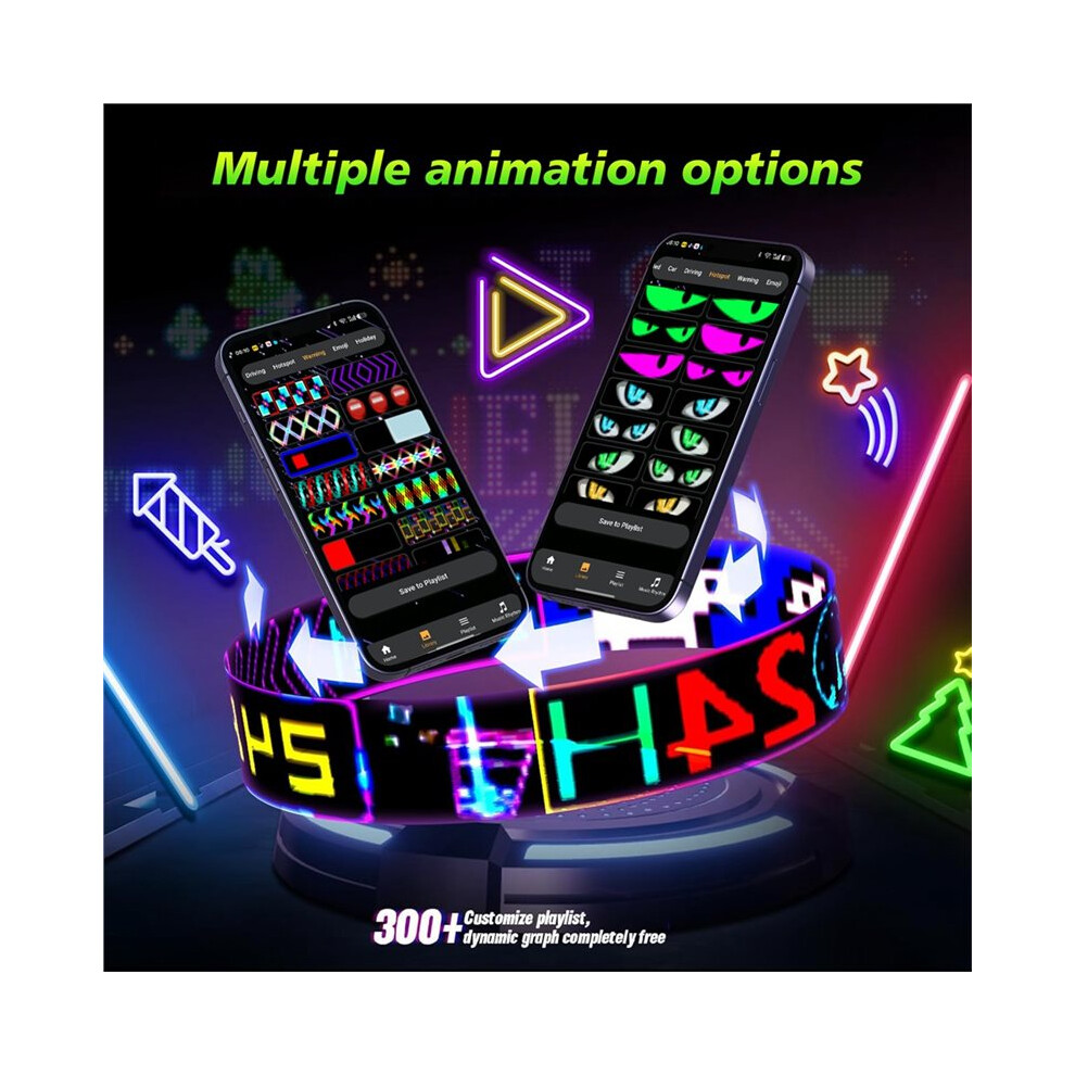 Scrolling Advertising Led Signs, 13.7 X 3.93 Inch App Control Programmable Led Sign For Car Home Office 4711569467369