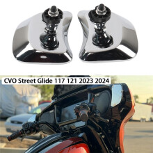 Acessórios para Motocicleta Espelho Retrovisor para  CVO Street Glide 117 2024 Par Espelho Retrovisor Lateral Prateado