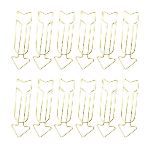Trombone créatif en métal coloré, 12 pièces, trombone,-or