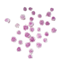 50pcs 3D Rose Nail Decorations Resin Floral Charms for Weddings Parties and DIY Manicure Designs